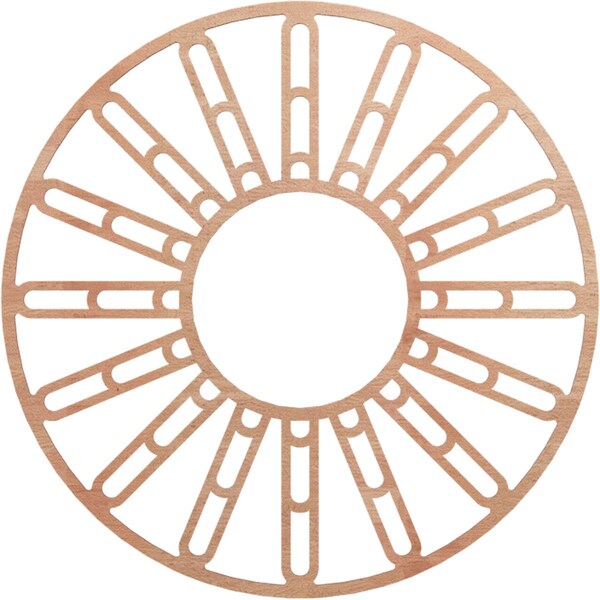Ekena Millwork Hale Wood Fretwork Pierced Ceiling Medallion, Cherry, 38"OD x 13 3/4"ID x 3/8"T CMWP38X38X0375HHCH - main